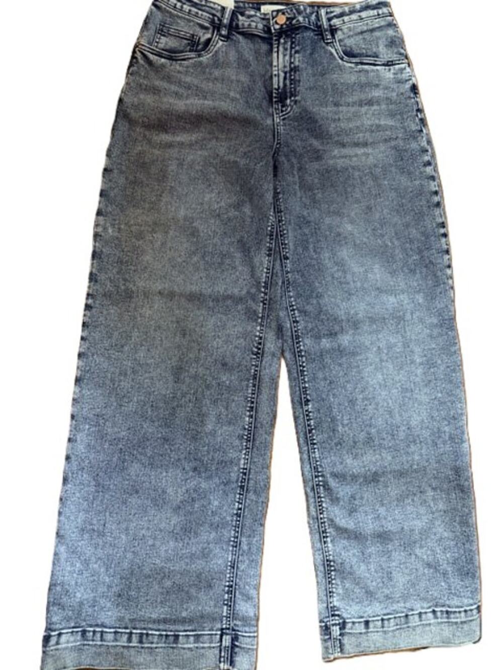 Hint of Blue New with Tags High Rise Wide Leg Jeans Sze 31 Casual Festival BOHO